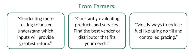 From Farmers Input Costs OE